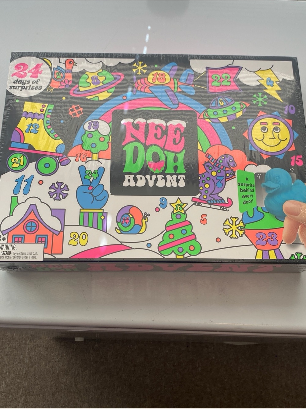 AUTHENTIC Schylling NeeDoh 2026 Advent Calendar - Neon Multi-Color Kids Toy Set